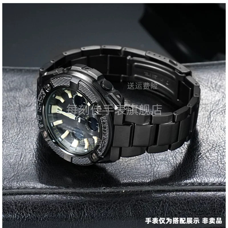 Для Casio G-SHOCK стальной сердце металлический ремешок для часов GST-W300G 400G S130 GST-B100 GST-210 твердый ремешок для часов из нержавеющей стали аксессуары (art.: 3920ce18dc359) - 3920ce18dc359