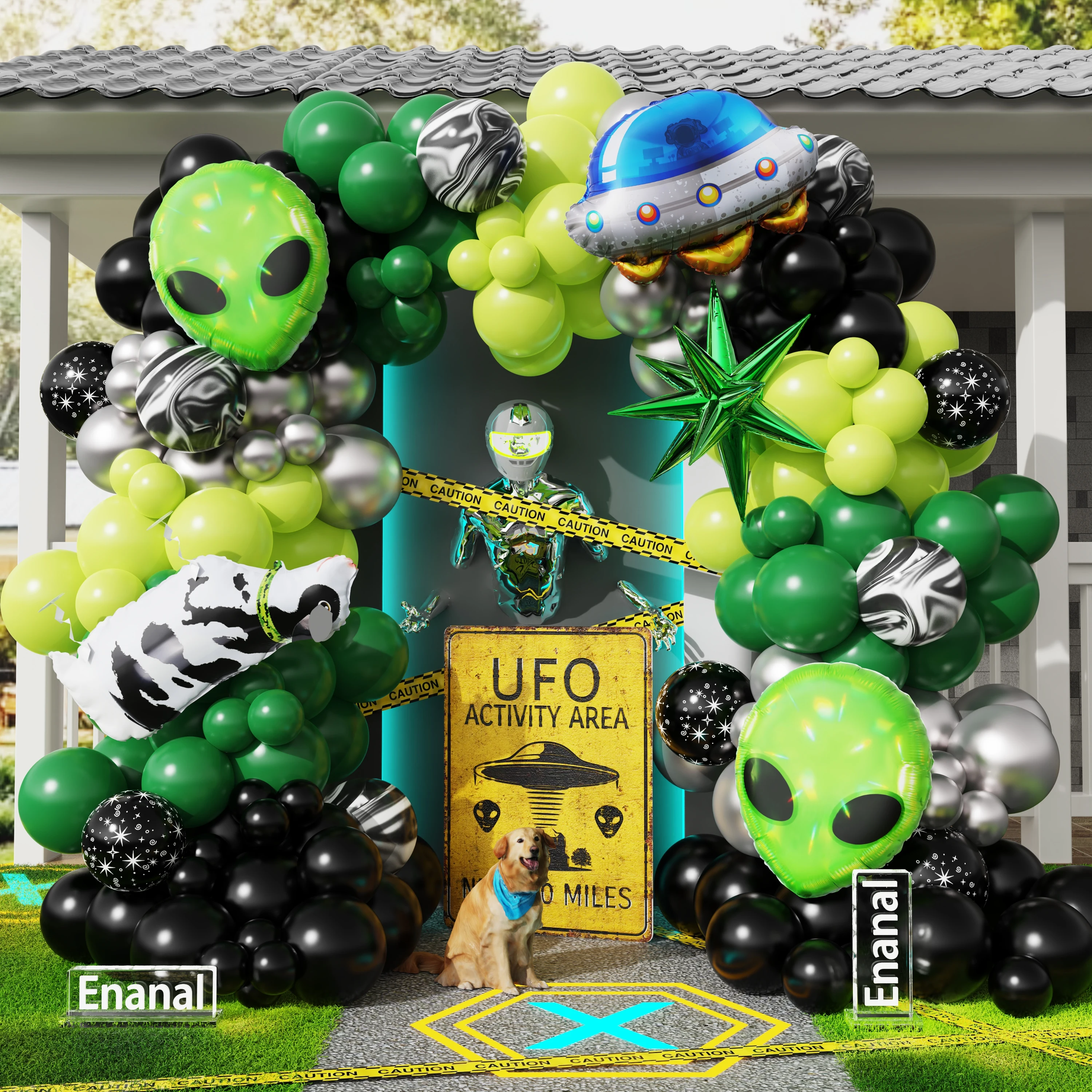 

Комплект гирлянд из фольгированных шаров BALONAR "Космическая Вселенная", 122 шт.