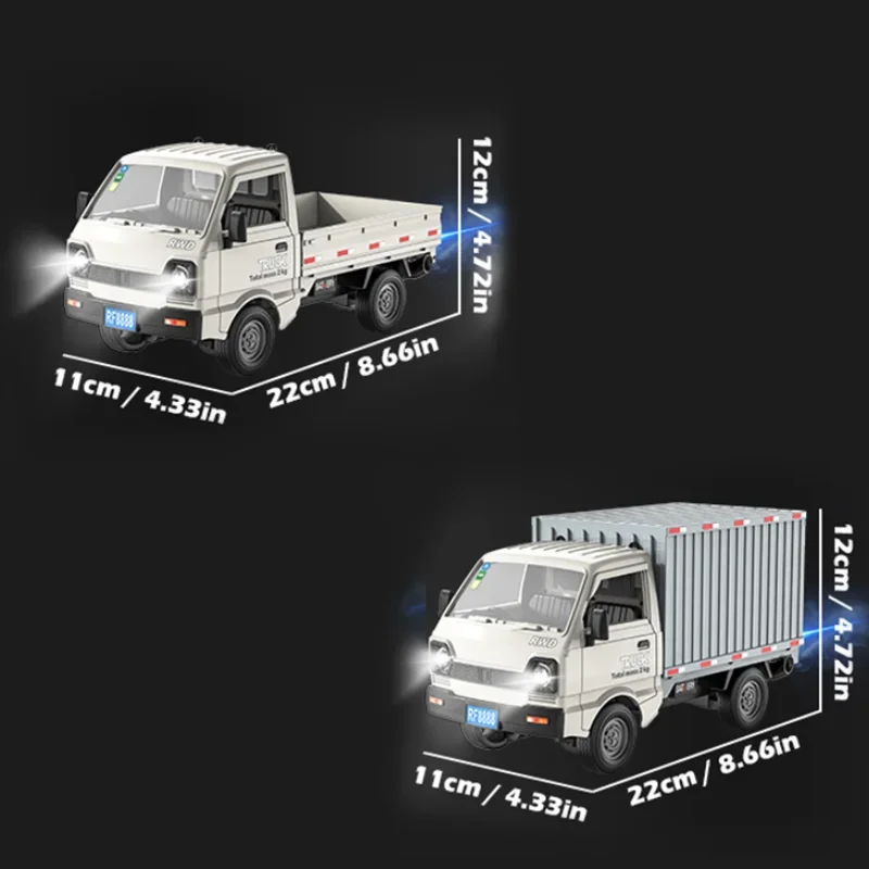 2.4G 1/16 RC Drift Truck 2WD Грузовой автомобиль со спреем Крутые фонари Детские игрушки для