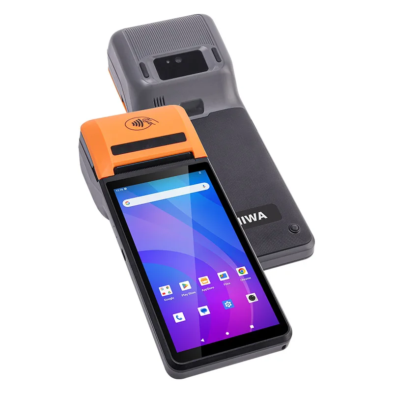 Фото Рабочий Android-терминал 6 дюймов, 4G, NFC, PDA, Android 13, портативный POS-терминал с принтером №2