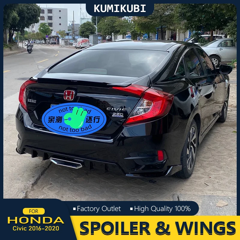 

Задний спойлер для Honda Civic 10 поколения седан 2016 2017 2018 2019 2020 украшение для багажника