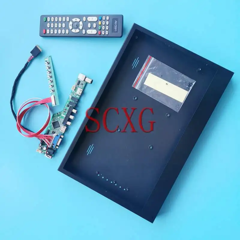 

Плата контроллера аналогового ТВ + металлическая панель для LP156WF4 LP156WFC 15,6 "VGA USB RF Комплект «сделай сам», совместимый с HDMI LVDS 40-Pin 1920*1080