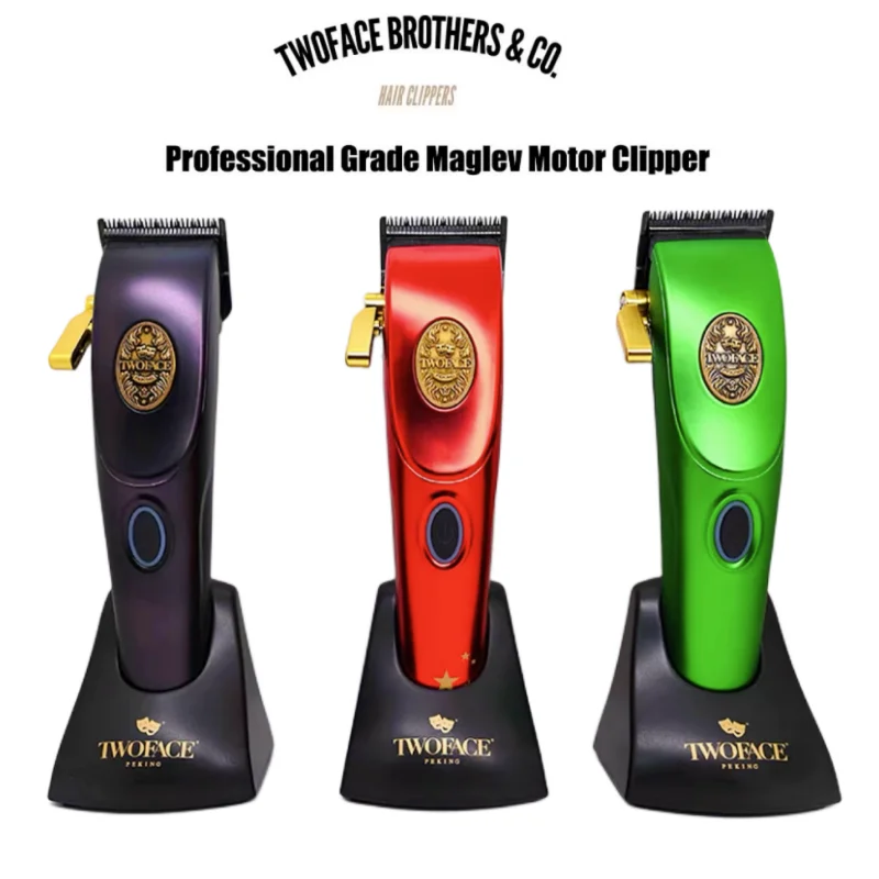 

TWOFACE Hair clipper,Professional men's hair clipper,cordless Barber,Tricolor shell barber,Magnetic suspension motor 10000 rpm