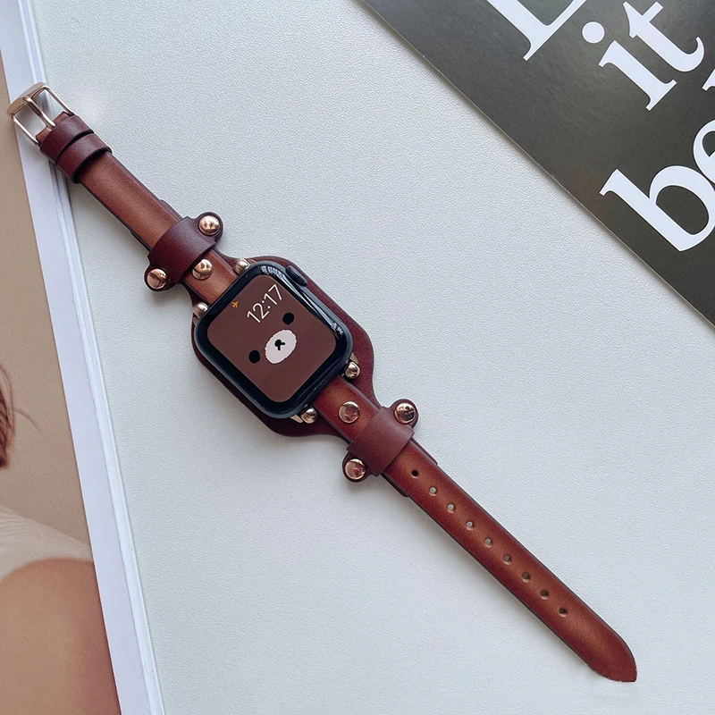 

Кожаный ремешок для Apple watch band 49 мм 44 мм 40 мм 45 мм 41 38 42 мм Correa браслет, Леопардовый принт iWatch Ultra series 8 7 6 5 4 3