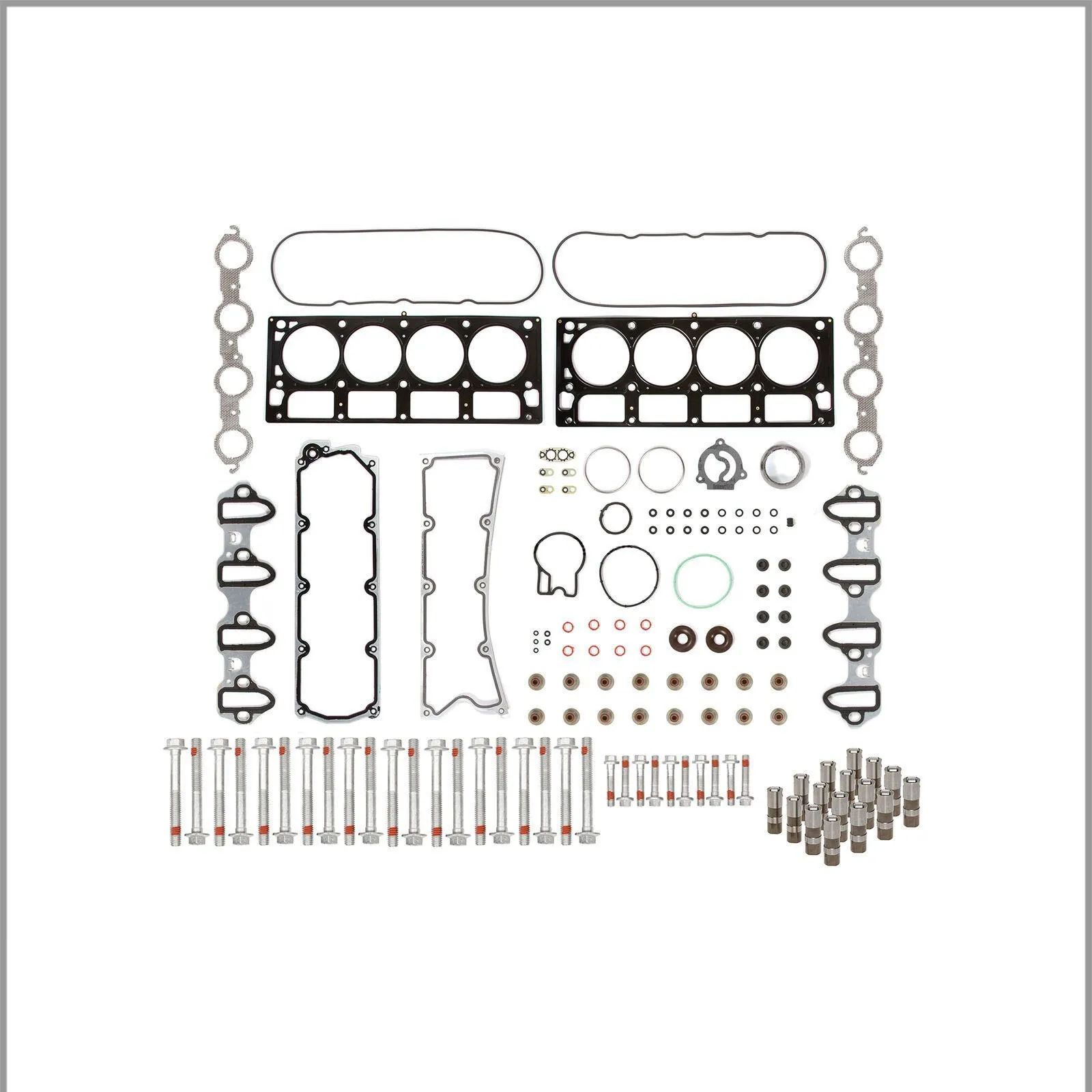 

Head Gasket Set Head Bolts Lifters Fit 2004 Chevrolet Cadillac GMC Hummer 6.0