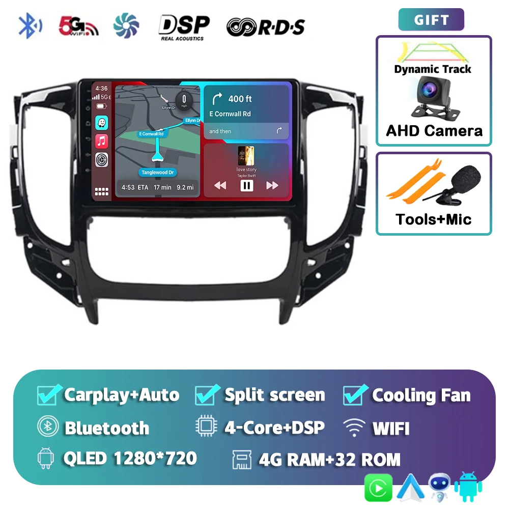 

Автомобильный радиоприемник Carplay Android 13 для Mitsubishi Pajero Sport 3 L200 5 Triton 3 2015 2016 2017 2018 2019 Мультимедийный видеоплеер GPS