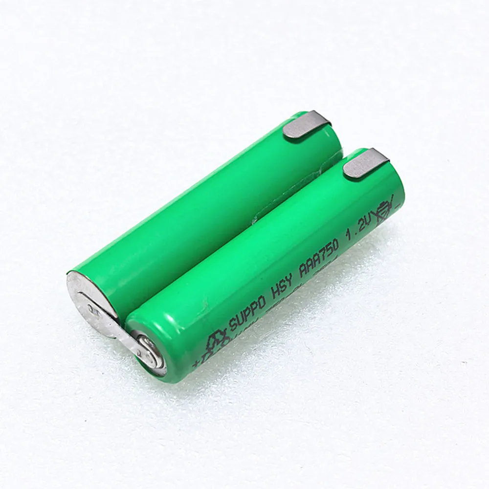 Фото 2 шт./упак. 2,4 В 750 мАч HSY-AAA0.75-PHP Ni-Mh аккумулятор для электробритвы Philips HC3410 HC3426 HC5446 HC5447 HC5450 BT9290 QC5130 №5