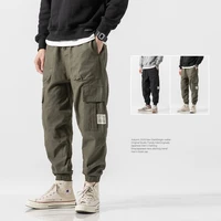retro overalls trousers mens spring and autumn tide brand all match casual pants men trendy feet pants men street wear pants