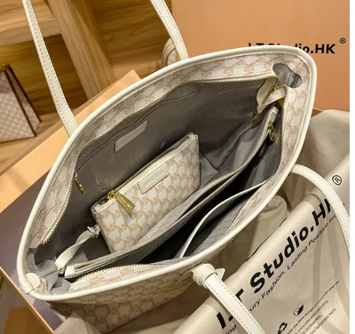 

Hong Kong authentic female bag Tote bag large capacity leather shoulder bag large female 2022 autumn/winter new
