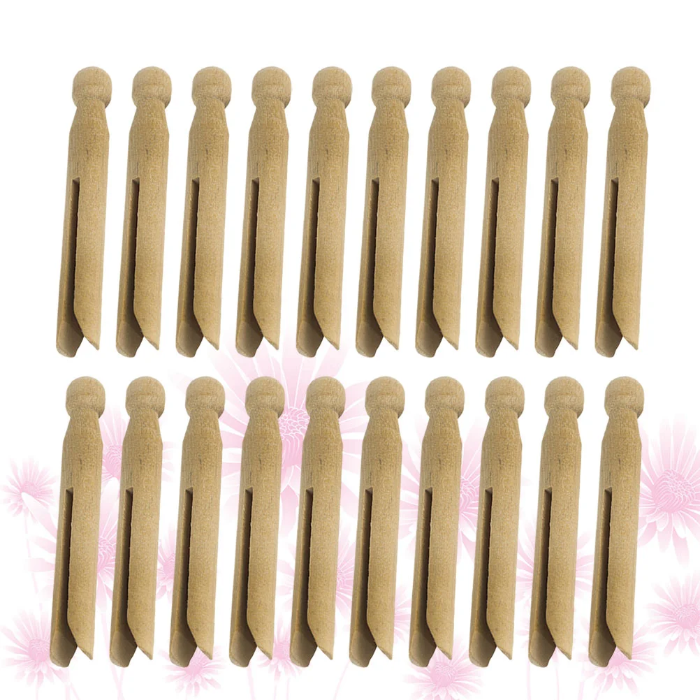 

20 Wooden Round Clothespins Peg Baby Para Mujer Clips Pegs for DIY Painting