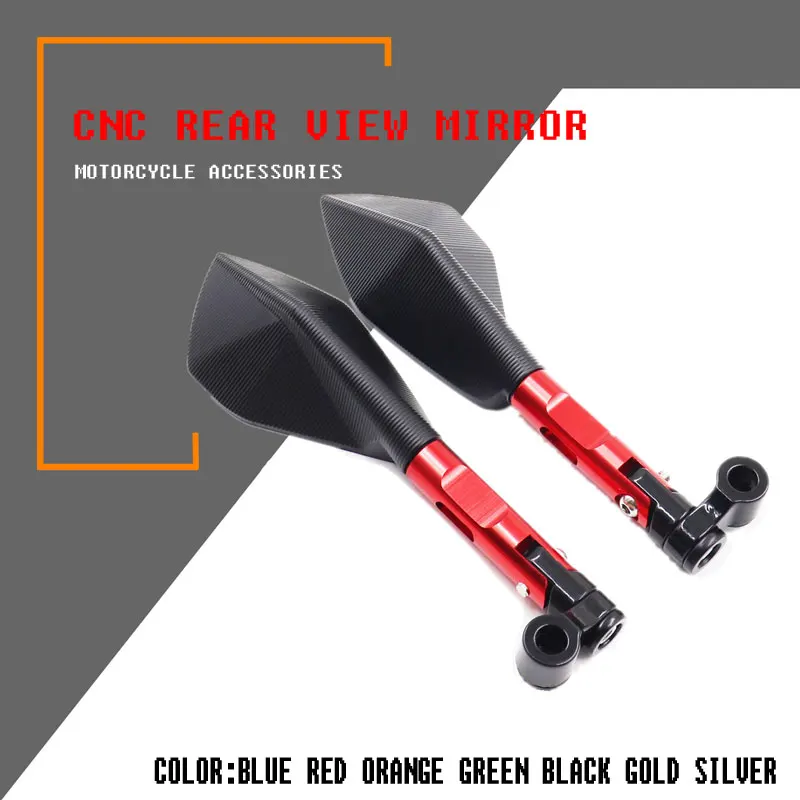 Motorcycle CNC Aluminum Rearview Side Mirrors For Honda Kawasaki Z900 Z1000 Z650 Z125 Z 900 1000 650 125