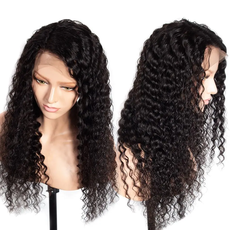 

Alipretty Deep Wave Lace Front Human Hair Wigs 13x4 Transparent Lace Frontal Curly Wigs For Women Deep Wave Closure Wigs