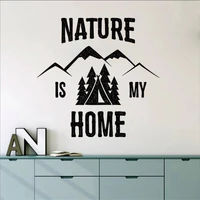 nature is my home quotes wall decals for kids room livingroom school decor murals vinyl mountain tree stickers poster hj1240