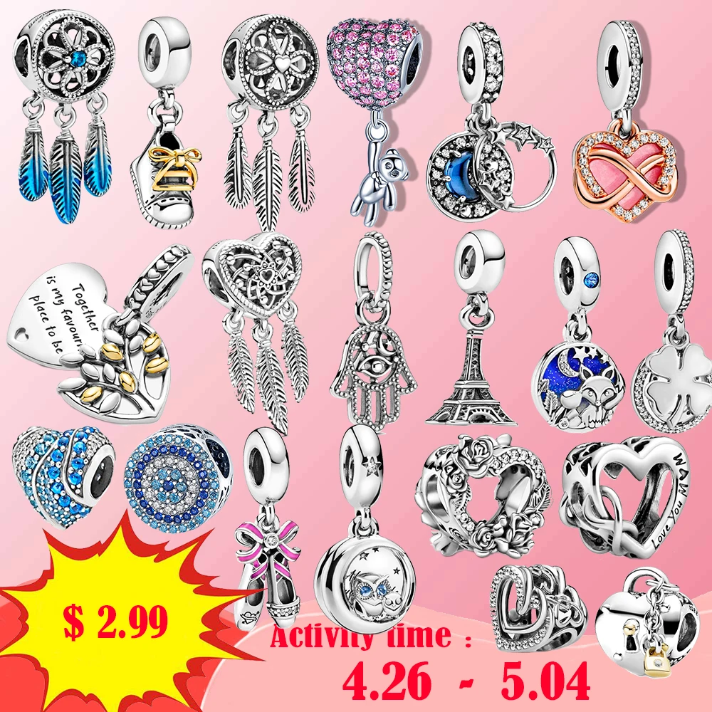 

Jewelry Gift Top Sale Wholesale New Heart Star Dog Tree Pendants Mom Charms Fit Original Charms Bracelet Necklace Gift