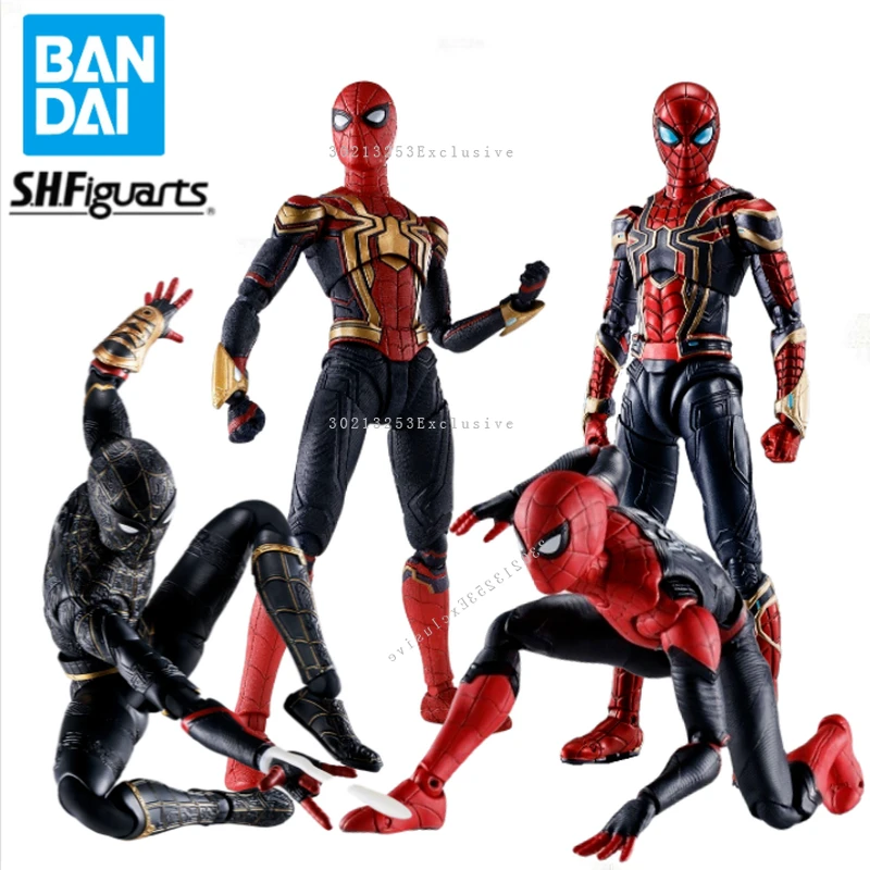 

In Stock Bandai S.H.Figuarts SHF SpiderMan：Far From Home 4 Battle Suits Iron Spider Action Figures Toy Gift Collection Hobby