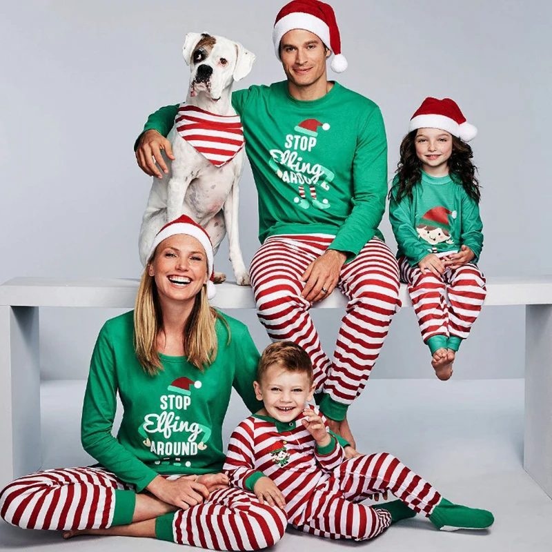 

Xmas 2022 New Family Matching Pajamas Set Christmas Mother Father Kids Clothing Sets Family Look 2 Pieces Suit Sleepwear Pyjamas
