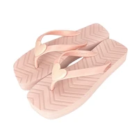2022 summer new flats slippers womens shoes round toe thick bottom pvc flip flops female casual beach shoes women slippers