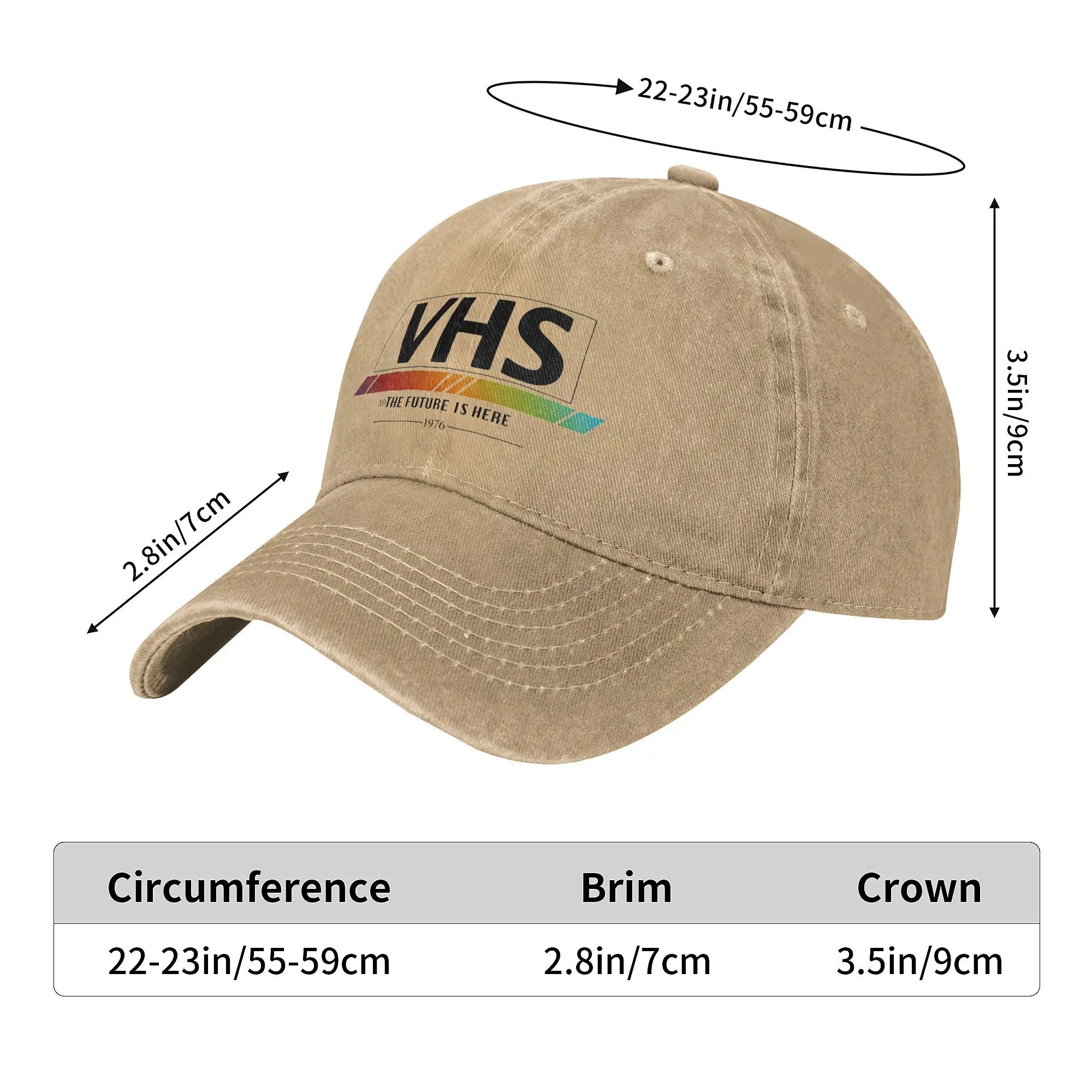 VHS The Future Is Here Men Women Baseball Cap Distressed Denim Caps Hat Fashion Outdoor All Seasons Travel Gift Sun