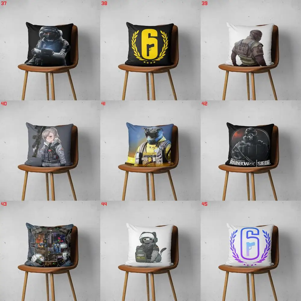 

SIX SIEGE 037 045 Customizable Bedroom Bed Sofa Hotel Car Lumbar Pillow Fashion Decorative Cover