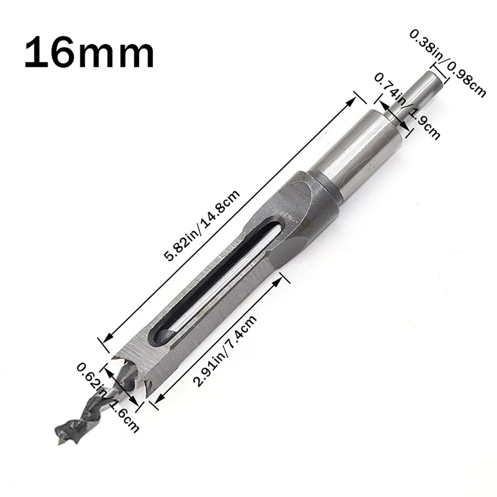 

Woodworking HSS Twist Drill Bit Square Auger Tools Mortising Square Hole Drill For Woodworking Opening Extended Saw 6mm/8mm-16mm