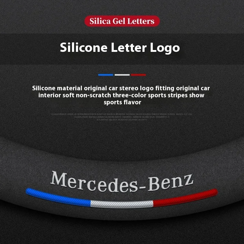 Автомобильный замшевый чехол на руль с 3D-чехлом и логотипом для Mercedes-Benz A C E S V Class