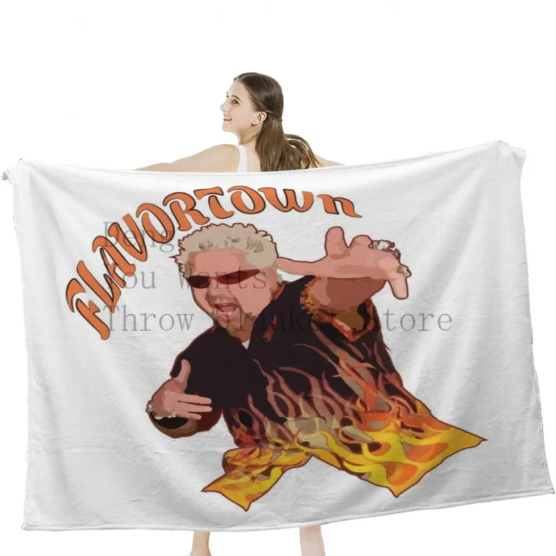 

Guy Fieri Flavortown Throw Blankets Airplane Travel Decoration Soft Warm Bedspread