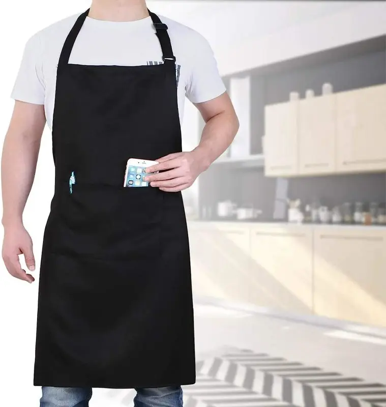 

Will Well Chef Apron for Men and Women Professional for Cooking With Pockets - Adjustable - Bib Aprons - Water & Oil Resistant