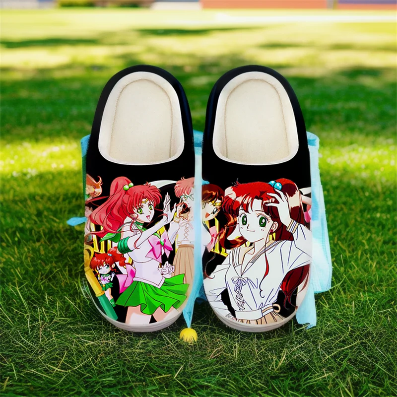 Тапочки для женщин и девочек унисекс аниме Сейлор Мун тапочки Mizuno Ami милая обувь с