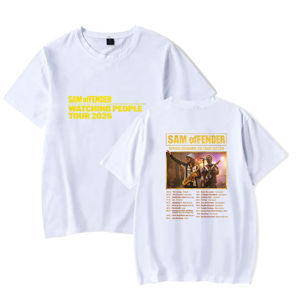 Фото Футболка с принтом Sam Fender 2026 Tour: мерч для фанатов, крутые топы с принтом для мужчин и женщин, уличная одежда №2