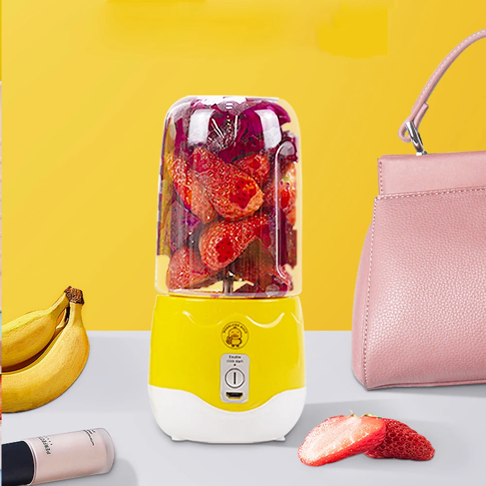 USB Electric Juicer Mini Portable Little Yellow Duck Blender Fruit Mixers Fruit Extractors Multifunction Juice Maker Machine