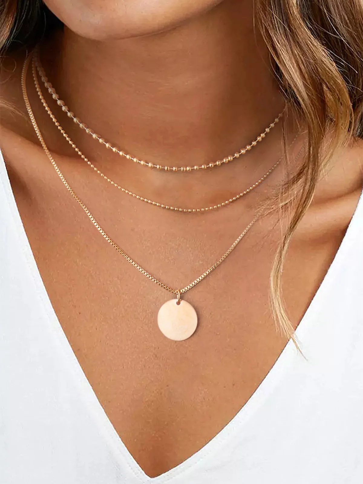 

Disc Coin Multi-Layered Pendant Necklace Fashion Women's Necklaces Bohemian Ethnic Style 2023 Simple Charm Ladies Party Jewelry