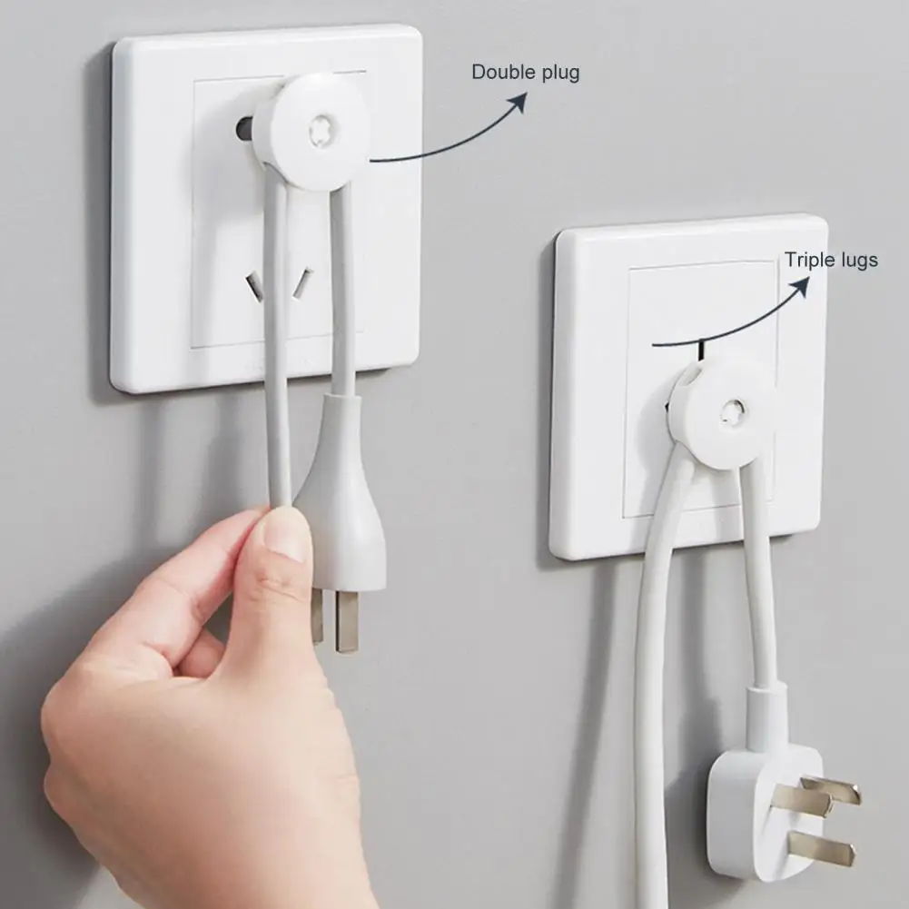 

4Pcs/Set Plug Fixer Convenient Universal Sturdy Plug Fixer Lightweight Socket Fixer