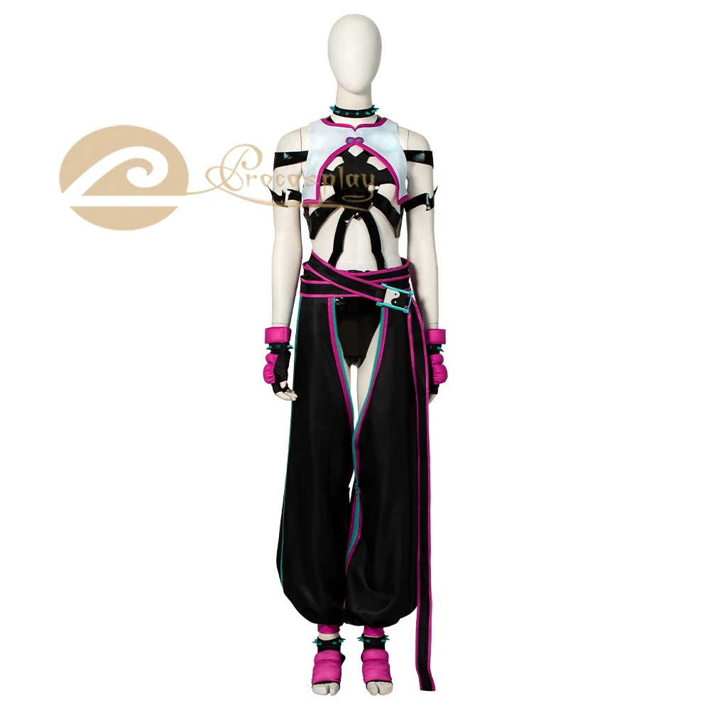 

Game SF 6 Juri Cosplay Costume Fighter Uniform Anime Halloween Outfits C08156