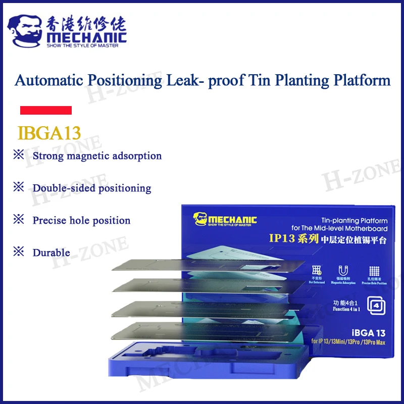

Оловянная платформа для посадки среднего слоя MECHANIC iBGA13, трафарет для IPhone 13/13Pro/13 мин/13pro Max, материнская плата