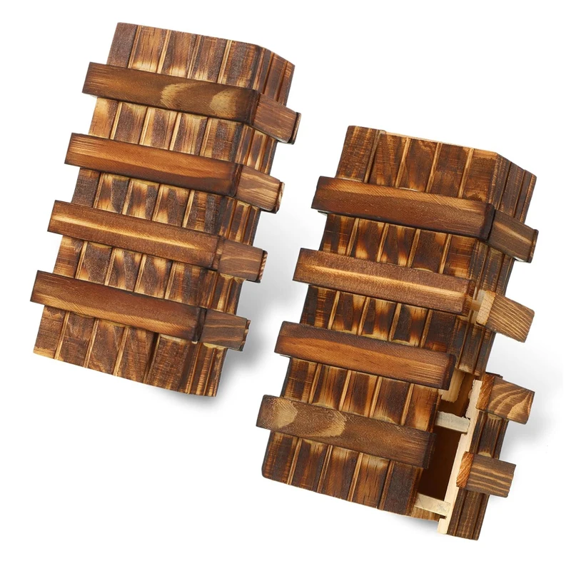 2 шт. деревянная секретная коробка-головоломка со скрытым отделением IQ Challenge