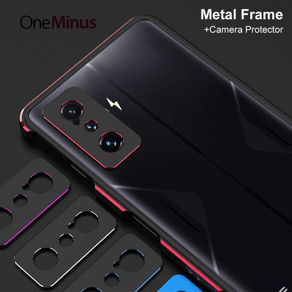 

Skin For Xiaomi Redmi K50 Gaming Case K50 Pro Aluminum Metal Bumper Frame Slim Protective Phone Cover + Carmera Lens Protector