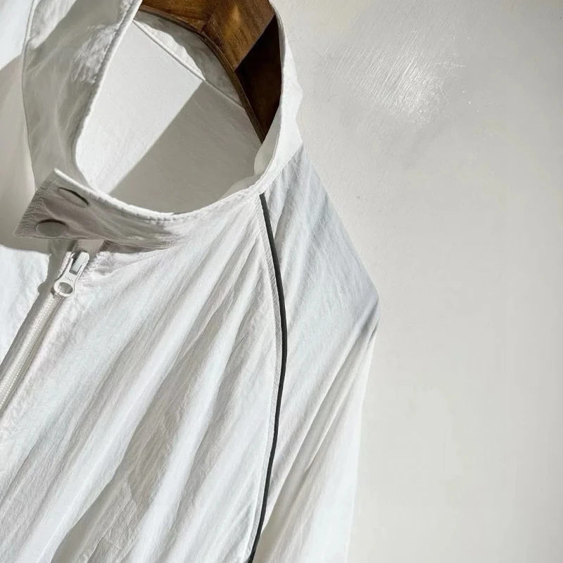 24SS Stand-up Collar Sunwear Jacket Coat Winter for Men Mens Clothing Lightweight Padded Men's Jackets