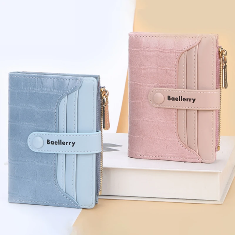 

2022 Fashion Women Wallets New Small Wallets Crocodile Pattern Zipper PU Leather Quality Female Purse Card Holder Wallet