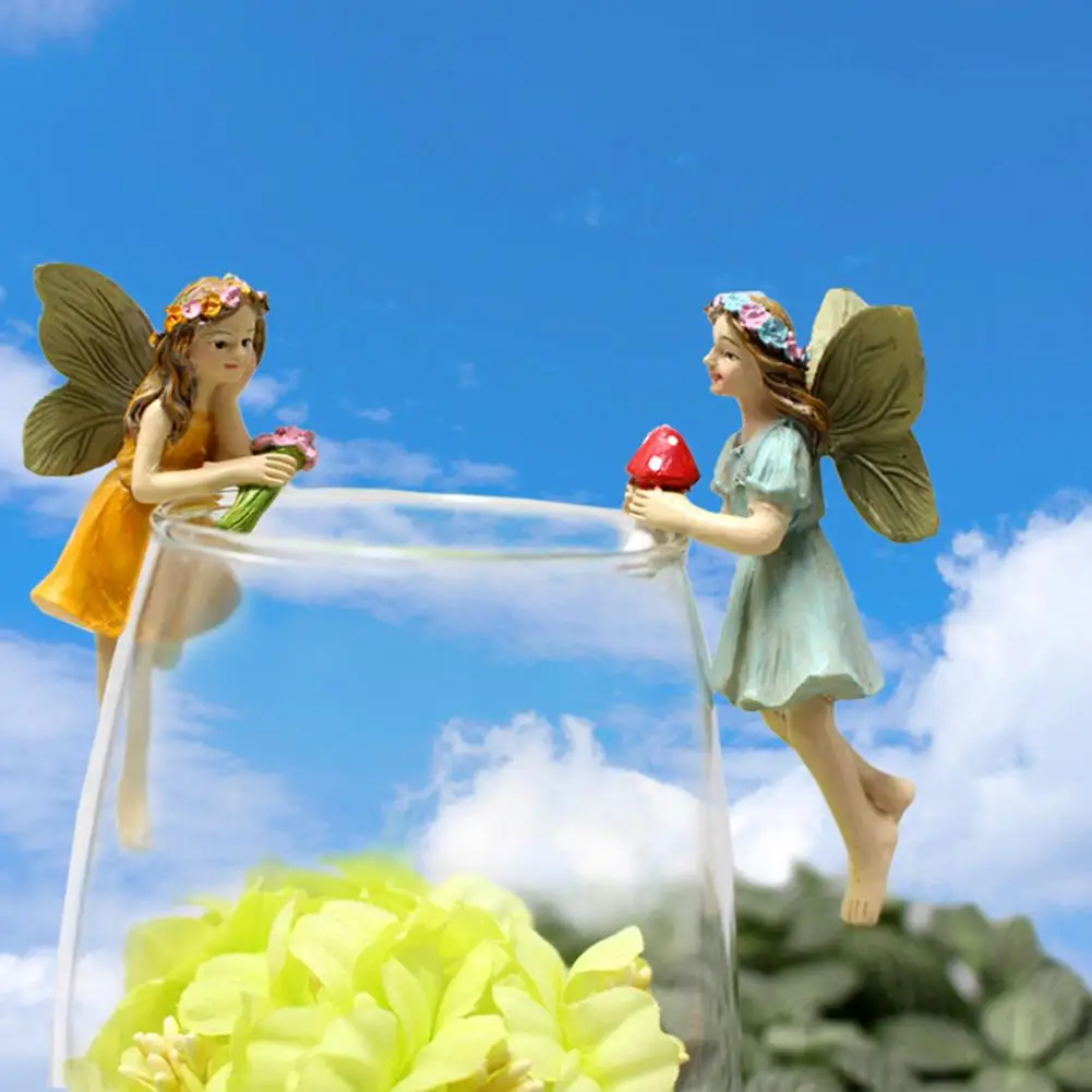 

Wonderful Fairy Figurines Vibrant Color Miniature Garden Fairies Figurines Decorations Lightweight Fairy Statues for Home
