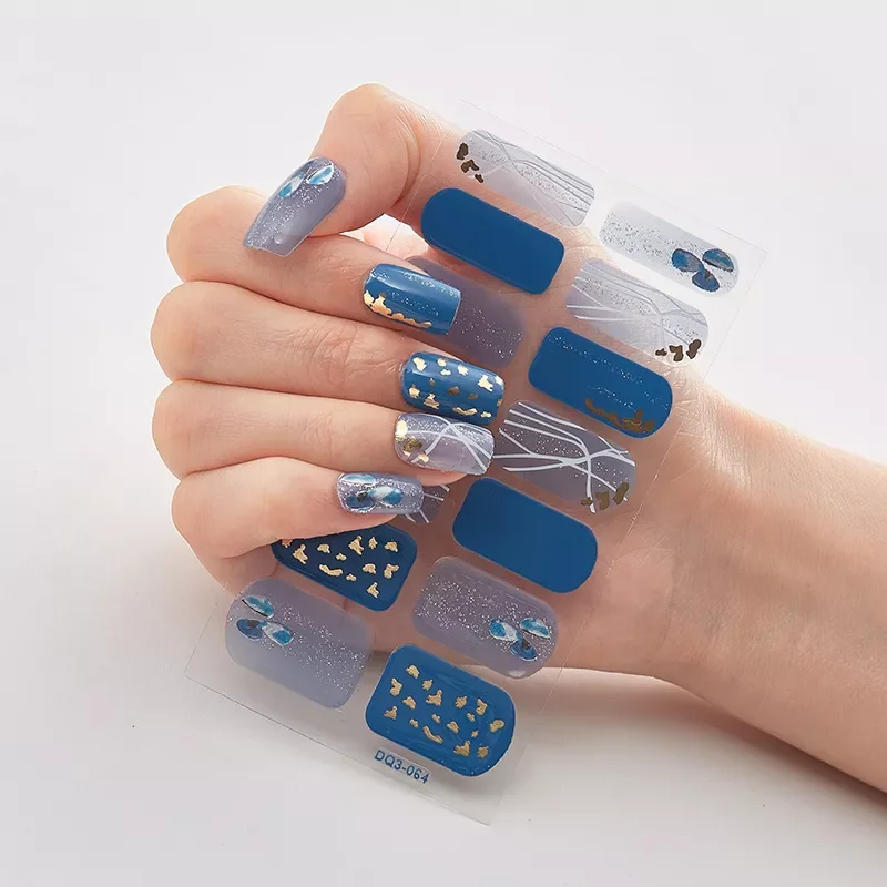 

NEW2023 Nails With Creative Nail Polish Nail Polish Stickers Temporary Tattoos Kids Nails Art Decoration Nail Strips Shiny