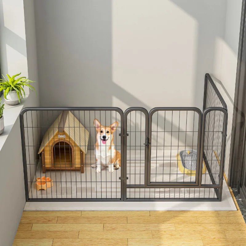 Pet Fence Dog Fence Super Large Free Assembly Outdoor Home Dog Crate Medium-Sized Dog Golden Retriever Indoor