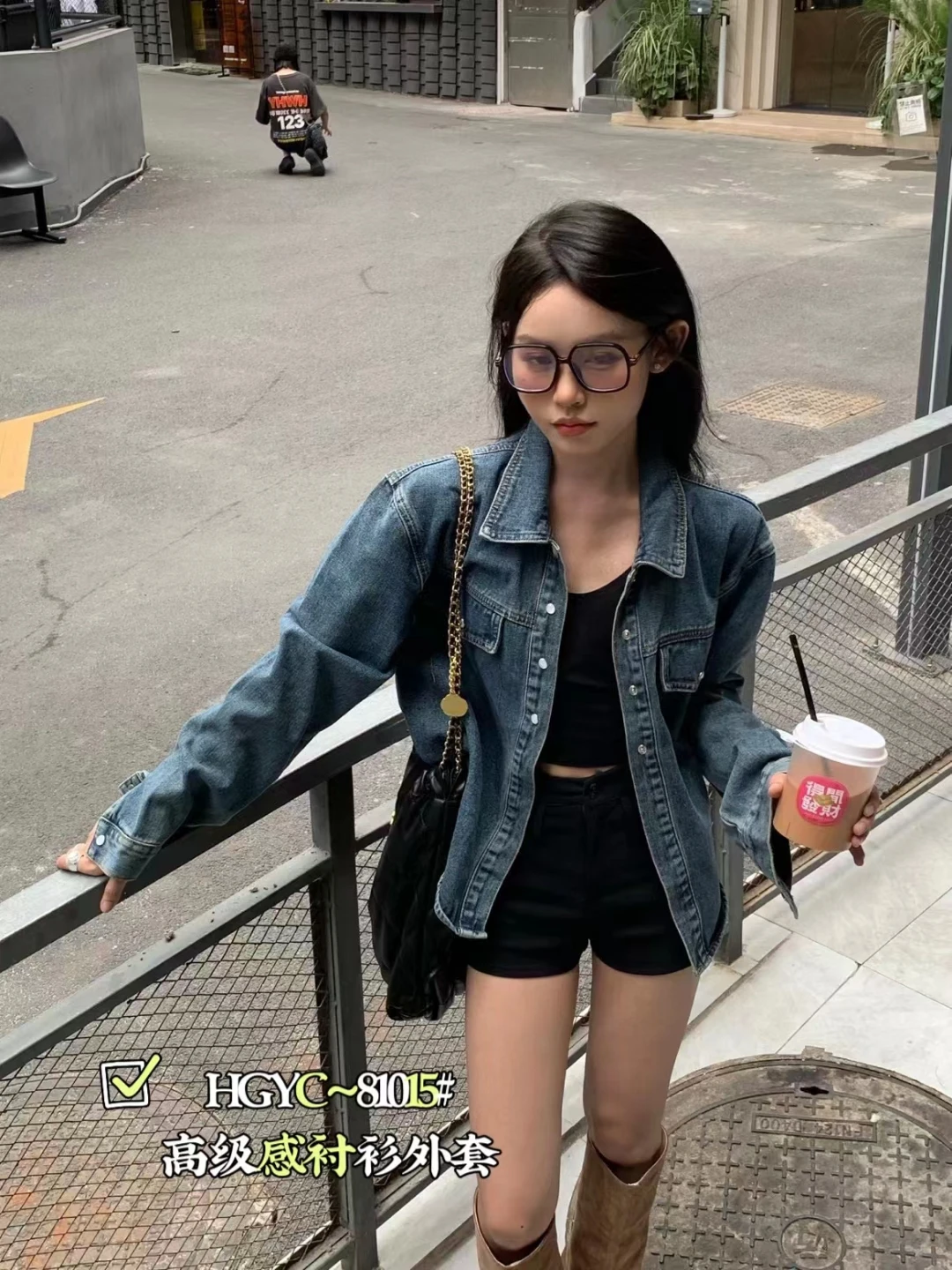 Тринадцать рядов Новинка осени 2023 джинсовое пальто женская одежда маленький