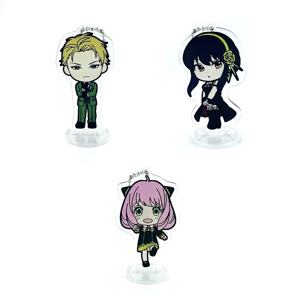 

Spy x Family Anya Forger Yor Forger Loid Forger acrylic figure keychain pendant Hanging Ornament double dual purpose