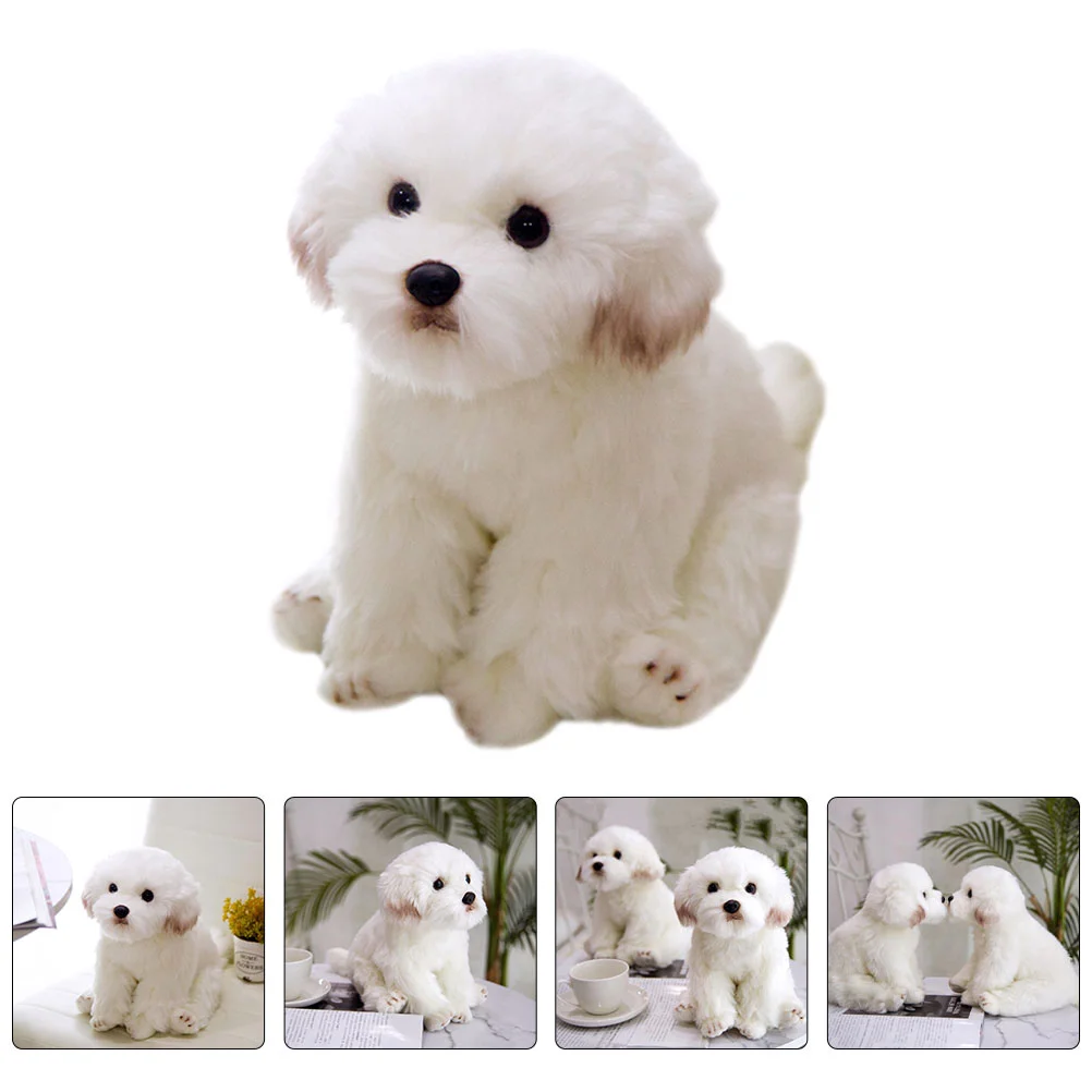 

Stuffed Dog Plush Animal Puppy Animals Toy Toys Kids Maltese Cute Baby Soft Labradoodle Realistic Huggable Girls Throw Kawaii