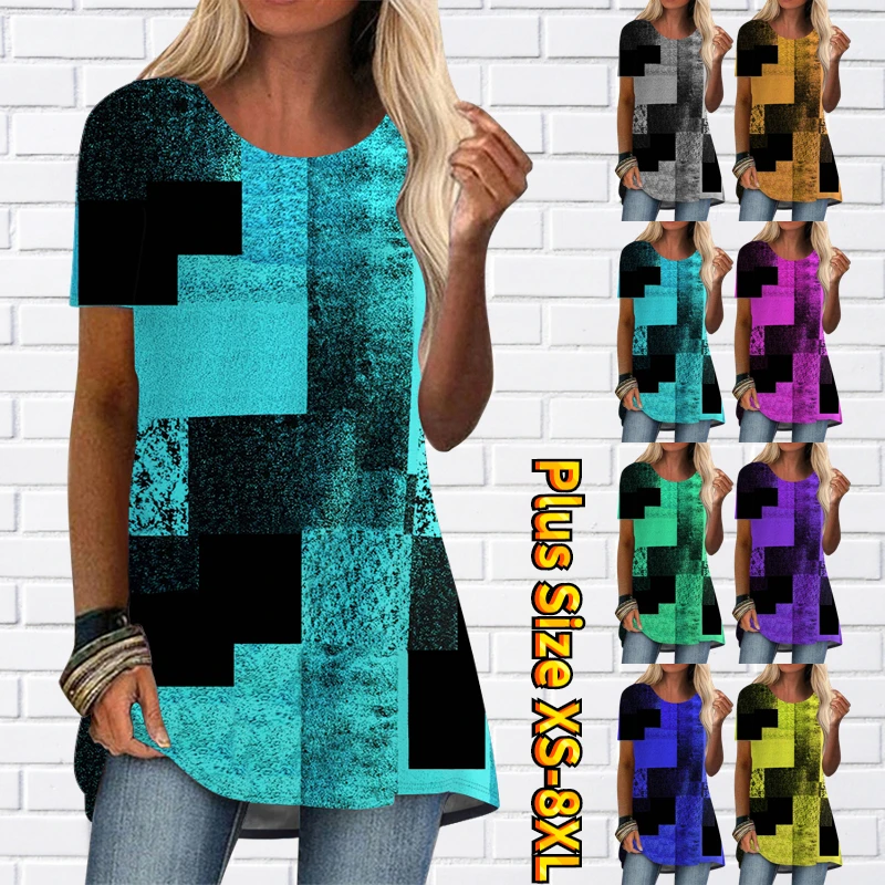 

Женская футболка с круглым вырезом, Свободный Повседневный пуловер с винтажным принтом и коротким рукавом, лето 2023