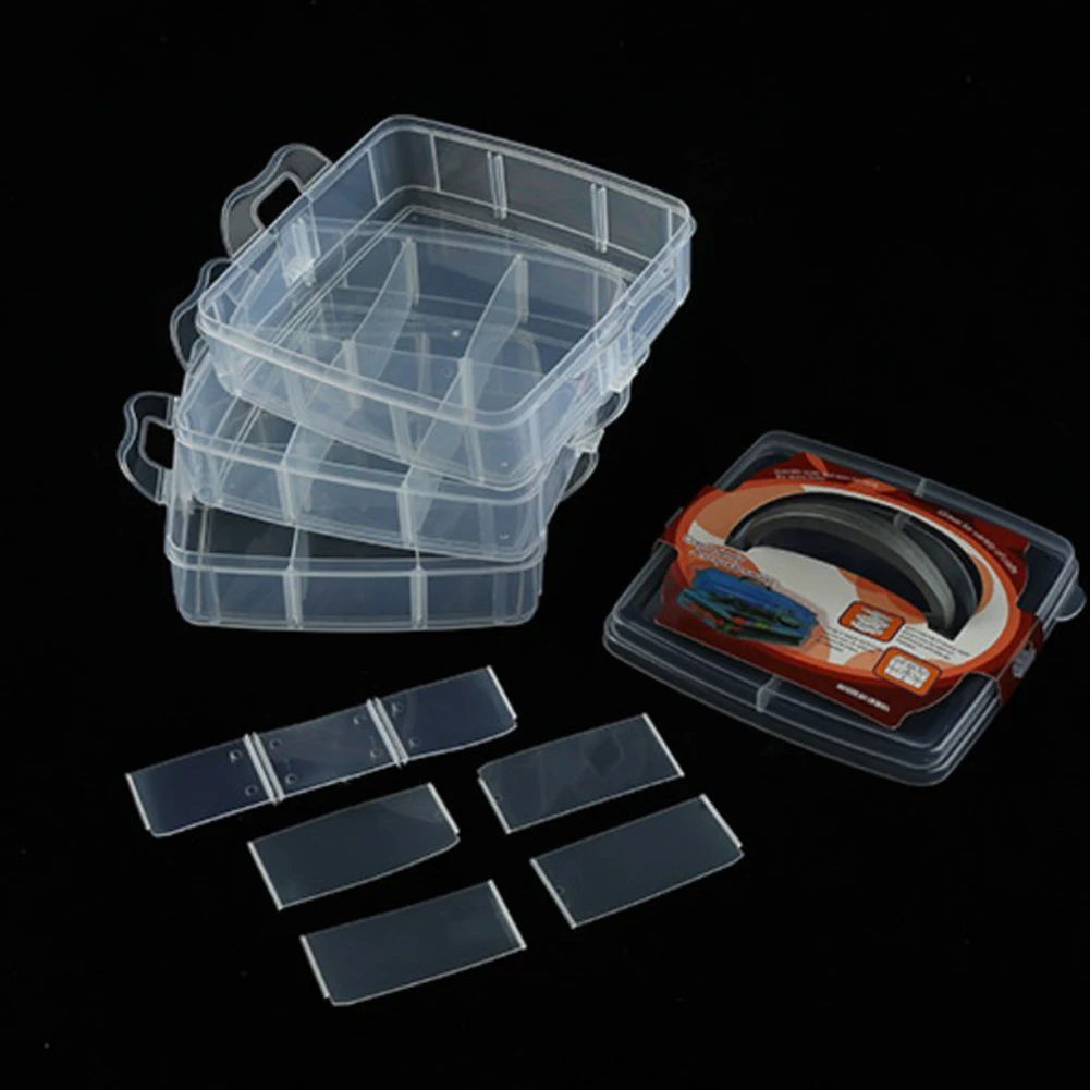 

18 Grids Plastic Adjustable Storage Case Box 3 Layer Beads Jewelry Container Art DIY Crafts Jewelry Fishing Tackles Accessories