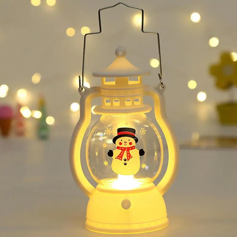 

LED Festival Hanging Decoration Snowman Santa Claus Battery Operated Handheld Lantern Lighted Christmas Lantern Toys For Bedroom