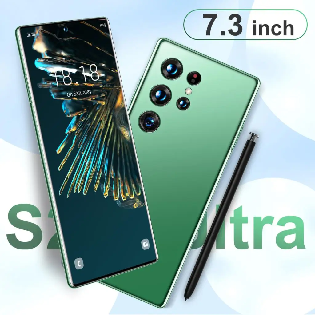 global version s22 ultra smartphone 7 3 inch 16gb1tb cellphones 7300mah 4g 5g network unlocked 100mp carema mobile phones free global shipping