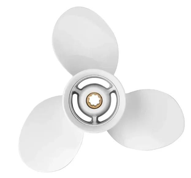 Лодочный пропеллер 63V-45943-10-EL 9 1/4x11-J 8 СПЛАВНЫХ зубьев алюминиевый сплав для