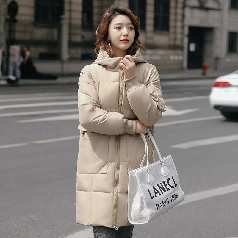 Casual Cotton Padded Coat Women Korean Fashion Thicken Warm Hooded Jacket Women 2022 Winter Loose Solid Jacket Female Y924
